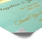 Poster Bienvenue au mariage vert menthe (Coin)