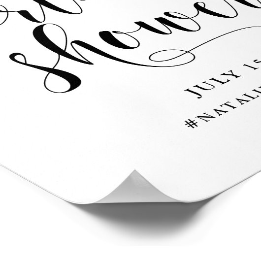 Poster Bienvenue au mariage virtuel en écriture grasse et (Coin)