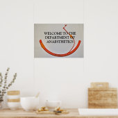 POSTER BIENVENUE AU MINISTÈRE DE L'ANESTHÉTIQUE (Cuisine)