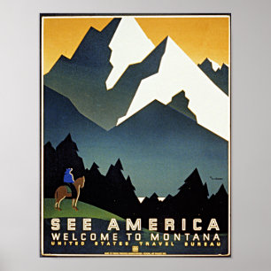 Poster Bienvenue au Montana,
