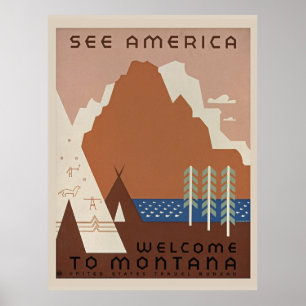 Poster Bienvenue au Montana