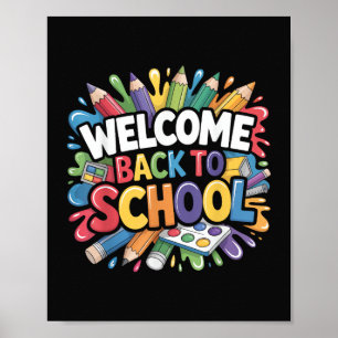 Poster Bienvenue au premier jour de la rentrée scolaire E
