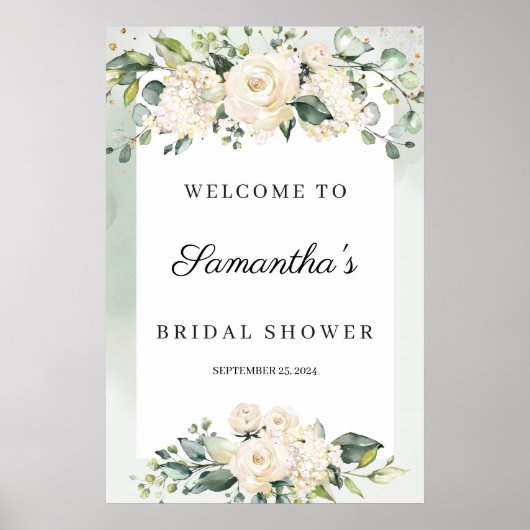 Poster Bienvenue au shower de mariage dans le style boho (Devant)