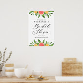 Poster Bienvenue au Shower de Mariage Oranges et Pamplemo (Cuisine)