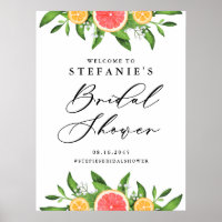 Bienvenue au Shower de Mariage Oranges et Pamplemo