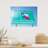 Poster Bienvenue Au Texas ! (Cuisine)