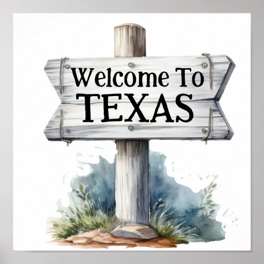 Poster Bienvenue au Texas (Devant)
