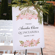 Bienvenue au Tiara doré floral rose pâle Quinceane