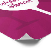 Poster Bienvenue au Wedding shower de dégustation de vin (Coin)