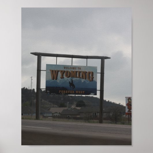Poster Bienvenue au Wyoming (Devant)