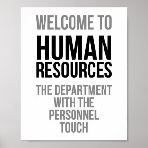 Poster Bienvenue Aux Ressources Humaines