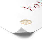 Poster Bienvenue Baby shower Fille de Noël (Coin)