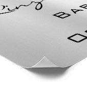 Poster Bienvenue Bébé Bleu Pieds Bébé Shower Garçon Argen (Coin)