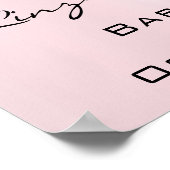 Poster Bienvenue Bébé Pieds Bleus Fête de Bébé Garçon Ros (Coin)