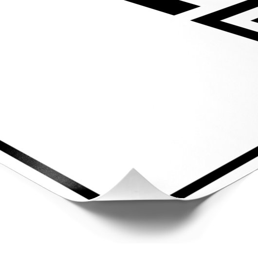 Poster Bienvenue Black and White Business Scan QR Code (Coin)