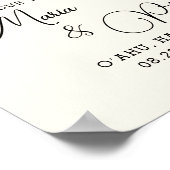 Poster Bienvenue Boho Fall Flowers Mariage (Coin)