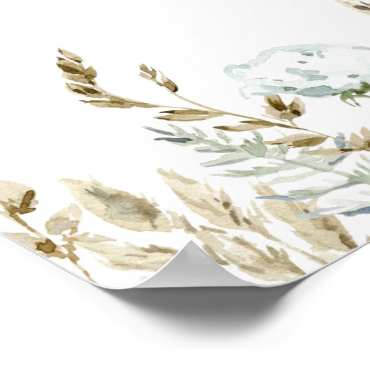 Poster Bienvenue Boho Rustic Mariage Budget (Coin)