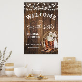 Poster Bienvenue Boots de fille Casquette Fête des mariée (Cuisine)