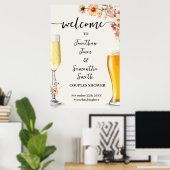 Poster Bienvenue Bubbles & Brews Automne Fleur sauvage Do (Bureau à domicile)