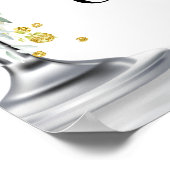 Poster Bienvenue Bubbles & Brews Eucalyptus Gold Douche (Coin)