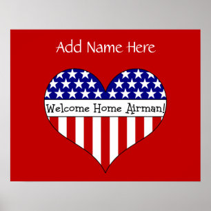 Poster Bienvenue chez l'Airman ! (Nom personnalisable)