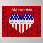 Poster Bienvenue chez vous Corpsman! (Nom personnalisable (Devant)