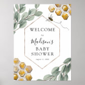 Poster Bienvenue comme une abeille douce Eucalyptus Baby (Devant)