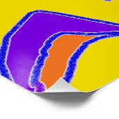 POSTER BIENVENUE CONÇUE POUR VOUS PURPLE ET MUSTARD (Coin)