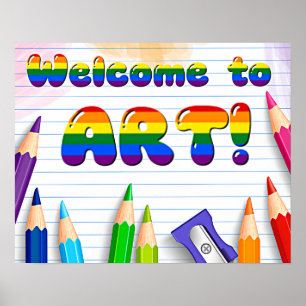 Poster Bienvenue dans la salle d'art