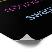 Poster BIENVENUE dans Langues de l'INDE- 5 Tailles, NOIR (Coin)