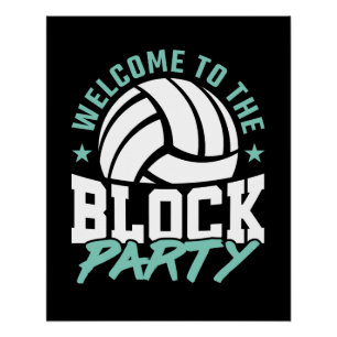 Poster Bienvenue dans le jeu de volley-ball Funny Party B