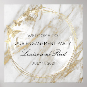 Poster Bienvenue dans le marbre doré de l'engagement de m