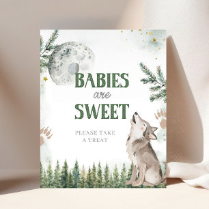 Poster Bienvenue dans le pack Forest Wolf Baby are Sweet