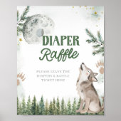 Poster Bienvenue dans le Pack Forest Wolf Diaper Raffle (Devant)