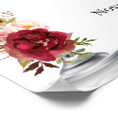 Poster Bienvenue dans le panneau de douche marsala bulles (Coin)