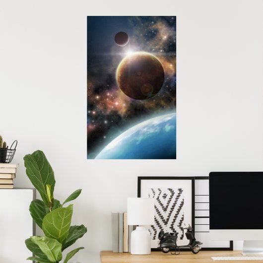 Poster Bienvenue dans l'espace (Bureau à domicile)