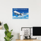 Poster Bienvenue dans ma chambre ! (Avion) (Bureau à domicile)