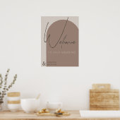 Poster Bienvenue dans notre café mariage (Cuisine)