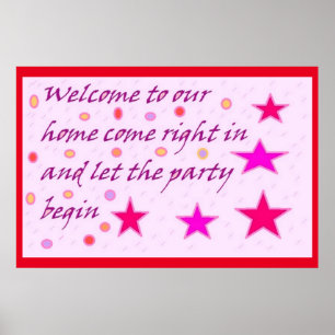 Poster Bienvenue dans notre message d'accueil pour les cé
