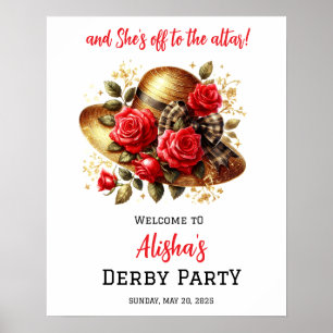 Poster Bienvenue de la Fête des mariées Casquette de Red