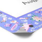 Poster Bienvenue de la Fête des mariées du panier de golf (Coin)