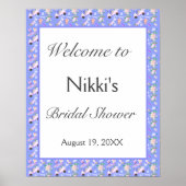 Poster Bienvenue de la Fête des mariées du panier de golf (Devant)