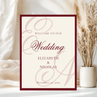 Bienvenue de mariage de monogramme d'argent ancien