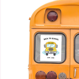 Poster Bienvenue de retour au conducteur d'autobus scolai