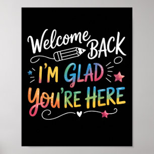 Poster Bienvenue De Retour Je Suis Heureux Que Vous Soyez