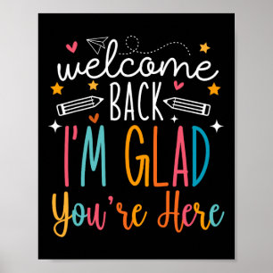 Poster Bienvenue De Retour Je Suis Heureux Que Vous Soyez