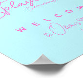 Poster Bienvenue d'été minimaliste fille sirène (Coin)