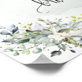 Poster Bienvenue douche nuptiale Eucalyptus succulent ver (Coin)