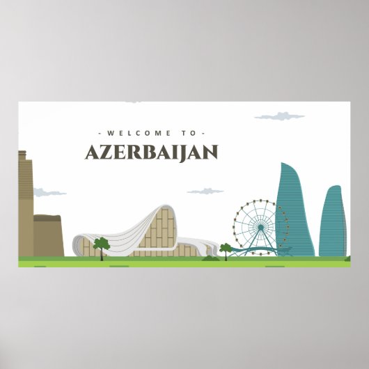Poster Bienvenue en Azerbaïdjan (Devant)