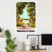 Poster Bienvenue en France (Bureau à domicile)